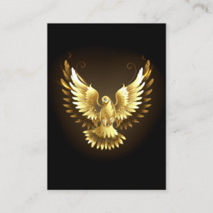 Carte D'appel Faux Gold Foil Peace Dove en noir