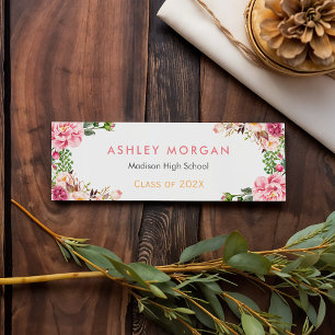 Carte D'appel Fiche d'insertion de graduation romantique enrobée