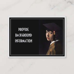 Carte D'appel Fille avec le Casquette