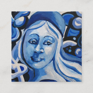 Carte D'appel Fille avec un casquette bleu