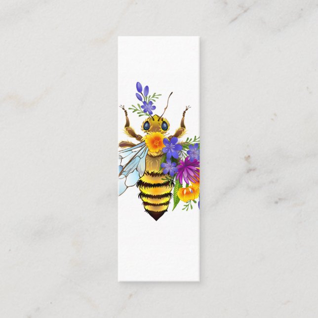 Carte D'appel Flower bee with wild plants (Devant)