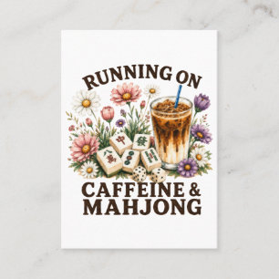 Carte D'appel Fonctionne à la caféine et au Mahjong