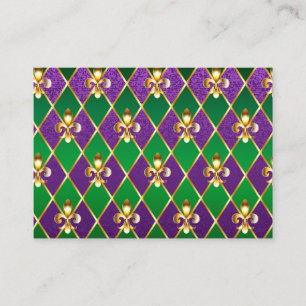 Carte D'appel Fond de bijoux Mardi Gras