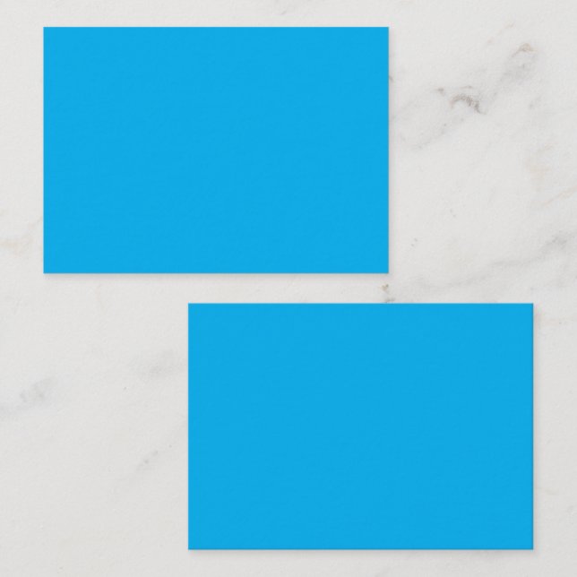 Carte D'appel Fond uni bleu cyan  (Devant / Derrière)