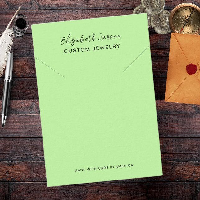 Carte D'appel Glamour Hoops Collection Chic personnalisé Olive (Créateur téléchargé)