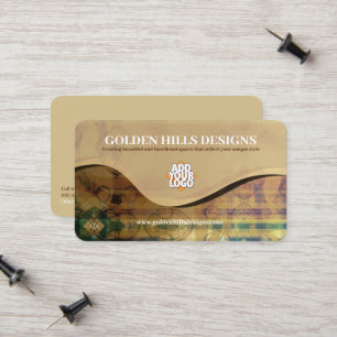 Carte D'appel Golden Rolling Hills avec logo (pack de 25)