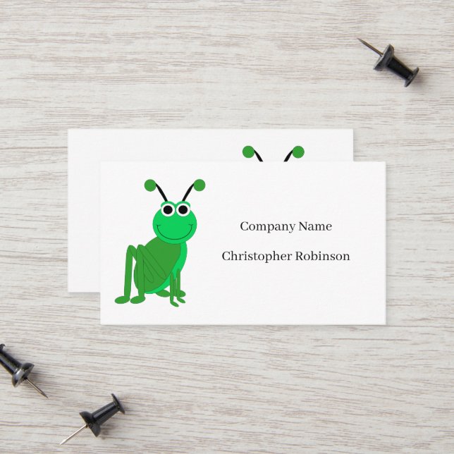 Carte D'appel Grasshopper Design (Devant/Arrière en situation)