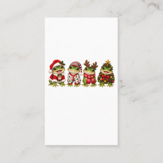 Carte D'appel Grenouille de Noël Amis de Fêtes