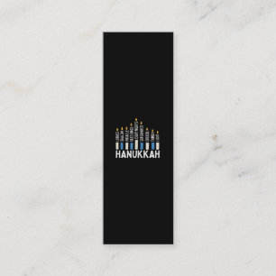 Carte D'appel Hanoukka Juif de la fête juive Menorah Juif