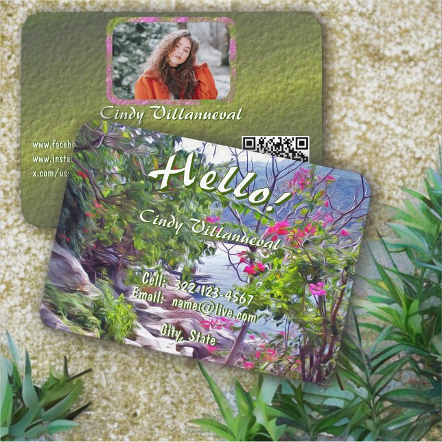 Carte D'appel Hello Trail 821 QR Calling Card (Créateur téléchargé)