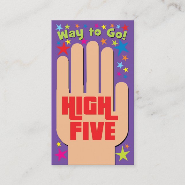Carte D'appel High Five Business Cards (Devant)