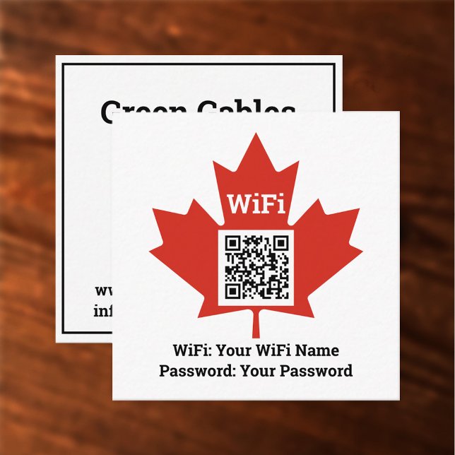 Carte D'appel Hôtel Canadien Wifi Plus Code QR Plus Adresse sur  (Créateur téléchargé)