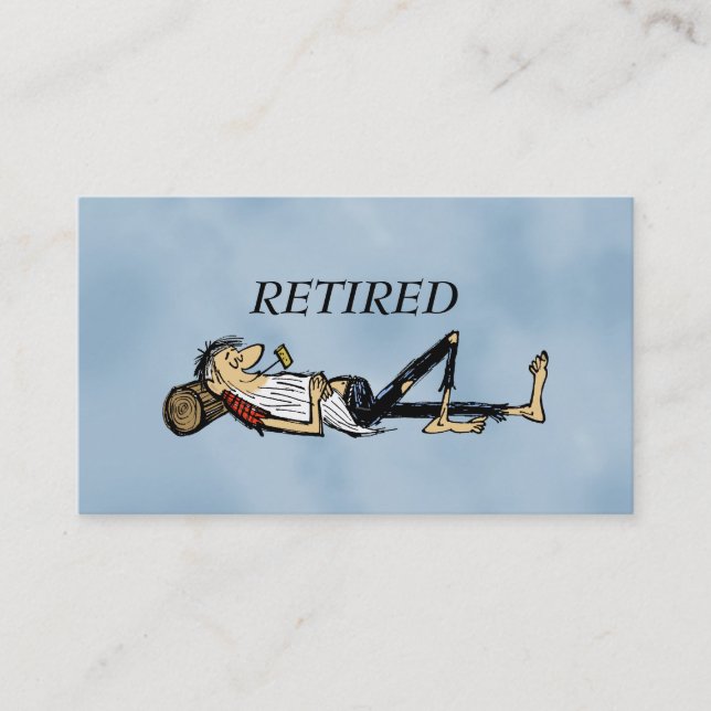 Carte D'appel image amusant de Rip Van Winkle à la retraite (Devant)