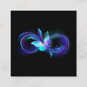 Carte D'appel Infinité brillante avec papillon magique