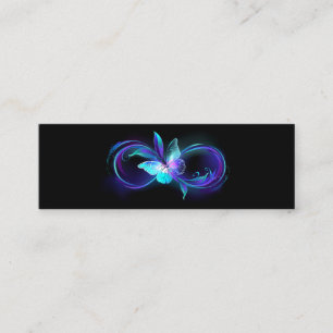 Carte D'appel Infinité brillante avec papillon magique
