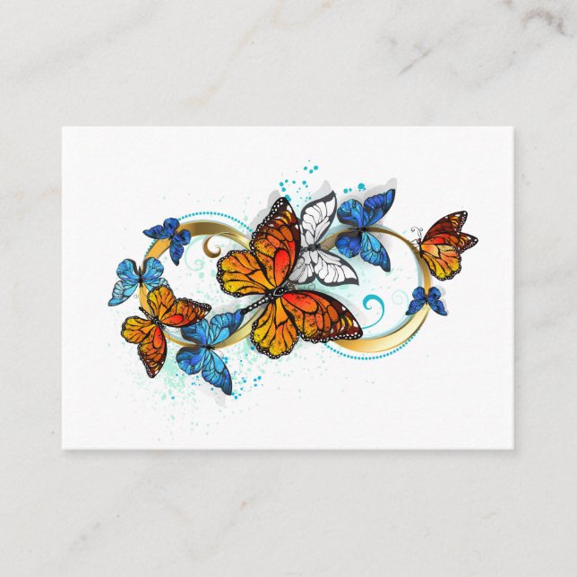 Carte D'appel Infinité de papillons monarques (Devant)