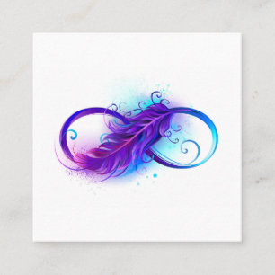 Carte D'appel Infinity with purple feather