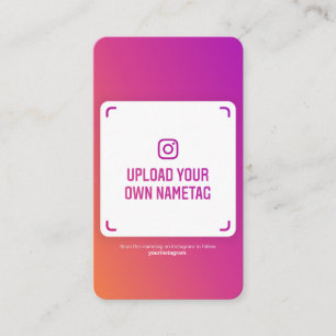 Carte D'appel Instagram nametag photo moderne médias sociaux ten