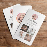 Carte D'appel Instagram Photo Collage Script moderne Médias soci<br><div class="desc">Ce design minimaliste moderne et branché de carte d'appel d'affaires photo Instagram comprend votre poignée de médias sociaux dans un script manuscrit moderne ainsi que le logo Instagram. Plus d'espace pour votre nom, description personnalisée, 4 posts sur les médias sociaux dans un collage photo, et toutes les autres informations de...</div>