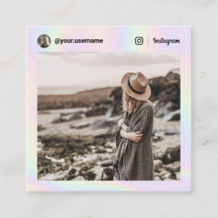 Carte D'appel Instagram photo médias sociaux holographique arc-e