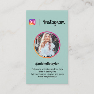 Carte D'appel Instagram photo tendance médias sociaux moderne tu