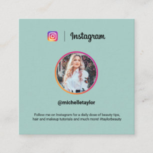 Carte D'appel Instagram photo tendance médias sociaux moderne tu
