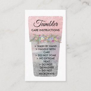 Carte D'appel Instructions d'entretien pour tumbler en vinyle