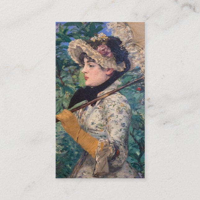 Carte D'appel Jeanne (Printemps) Par Édouard Manet (Devant)