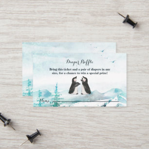 Carte D'appel Jolie nageoire de neige Penguin