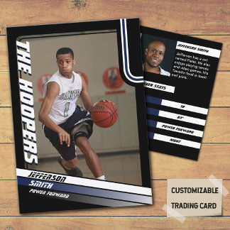 Carte D'appel Joueur de basket-ball Personnalisé Black Trading C