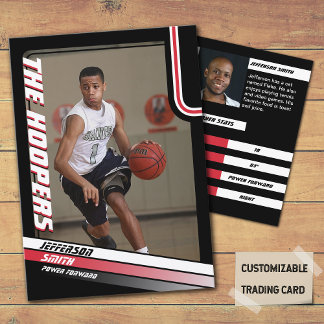 Carte D'appel Joueur de basket-ball Personnalisé Black Trading C