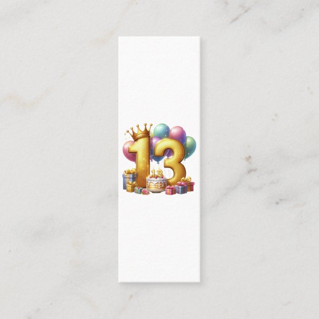 Carte D'appel Joyeux 13e anniversaire (Devant)
