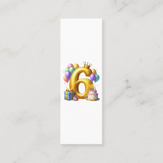 Carte D'appel Joyeux 6e Anniversaire (Devant)