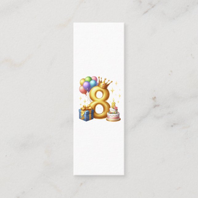 Carte D'appel Joyeux 8e Anniversaire (Devant)