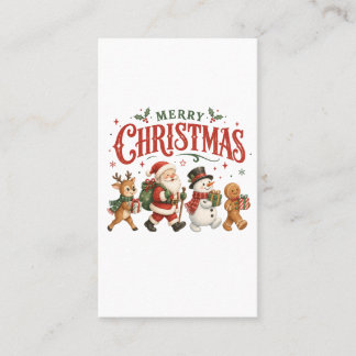 Carte D'appel Joyeux Noël Père Noël et ses amis