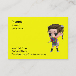 Carte D'appel Juste pour des enfants