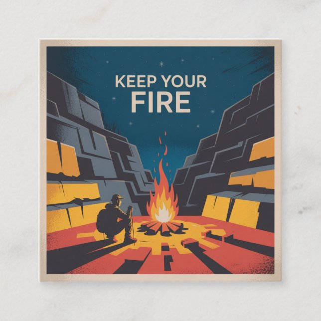 Carte D'appel Keep Your Fire (Devant)