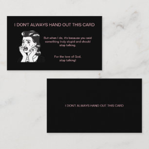 Carte D'appel La manière polie de dire "Réfléchis avant de parle