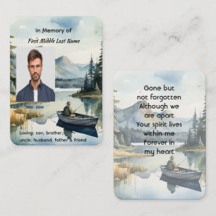 Carte D'appel Lac de pêche de souvenir dans un bateau