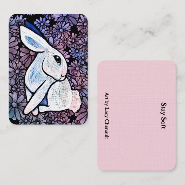 Carte D'appel Lapin de printemps Lapin de Pâques Ostara (Devant / Derrière)