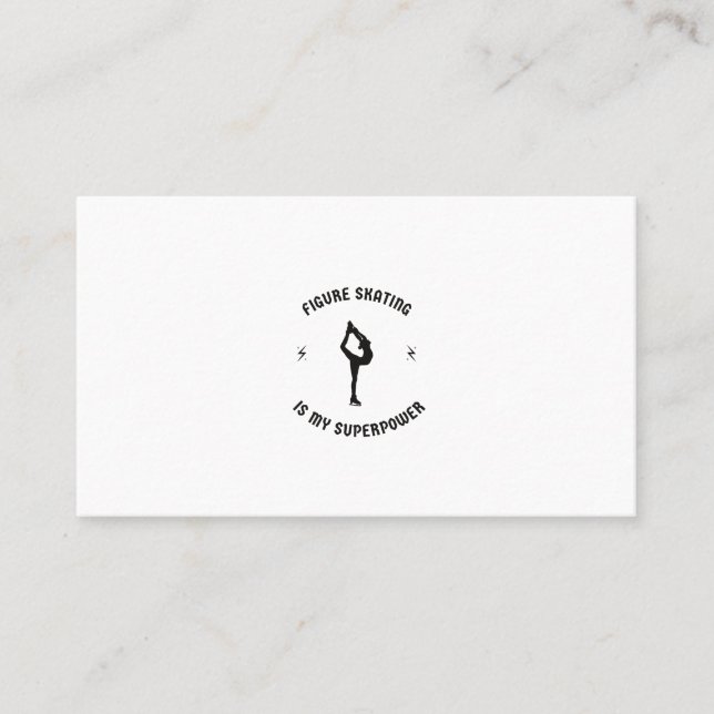 Carte D'appel Le patinage artistique est ma superpuissance (Devant)