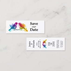 Carte D'appel LGBTQ+ save the date 🌈budget Colombes arc-en-ciel