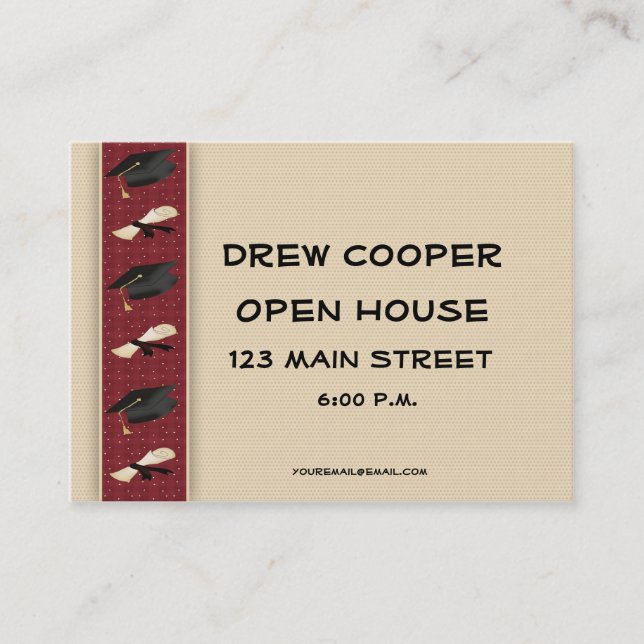 Carte D'appel L'obtention du diplôme distribuent (Devant)