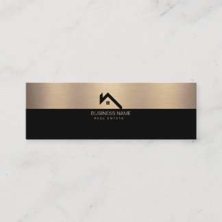 Carte D'appel Logo de maison moderne de biens immobiliers noir e