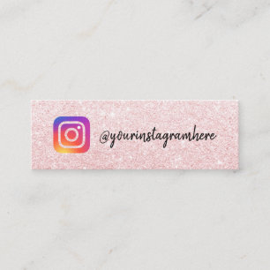Carte D'appel Logo du parties scintillant rose Instagram script