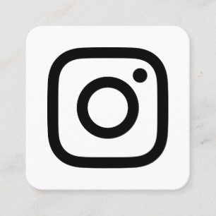 Carte D'appel Logo Instagram médias sociaux promo noir et blanc