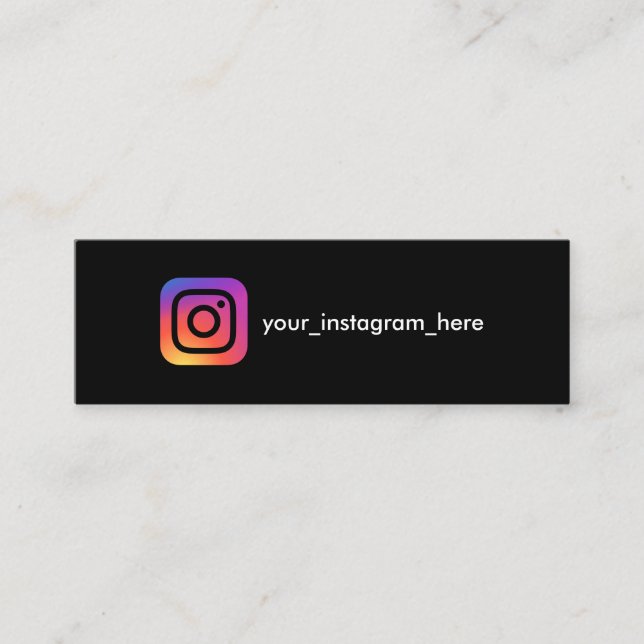 Carte D'appel Logo Instagram médias sociaux simple moderne tenda (Devant)