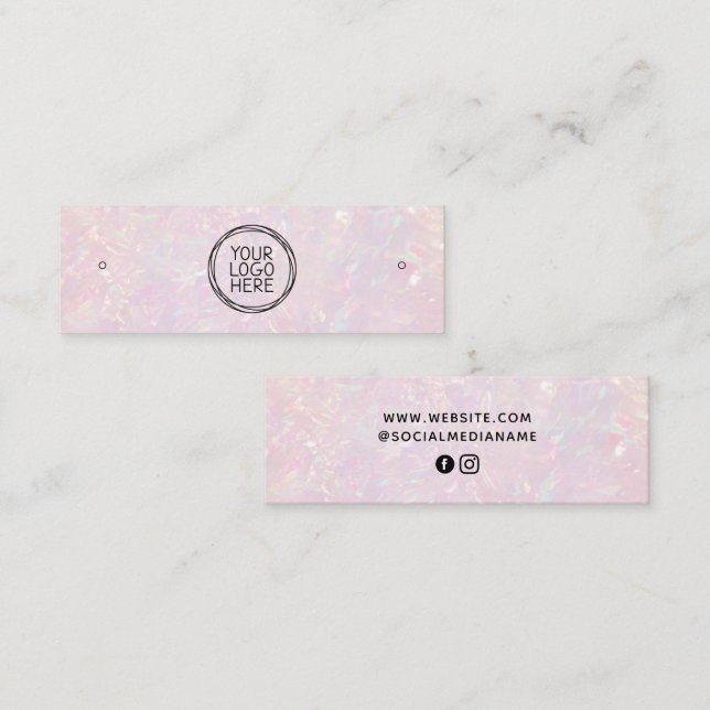 Carte D'appel Logo Médias sociaux Boucles d'oreilles Display Car (Devant / Derrière)