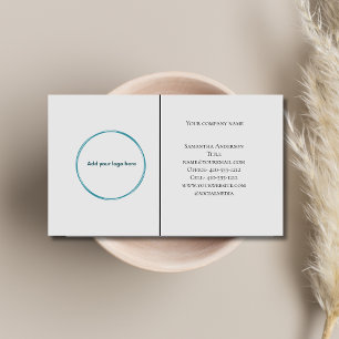 Carte D'appel Logo noir blanc gris minimaliste professionnel