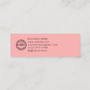 Carte D'appel Logo Personnalisé Chic Simple Collection Rouge